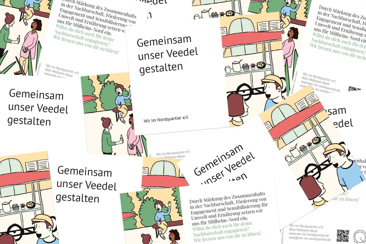 Ganz viele Postkarten übereinander angeordnet