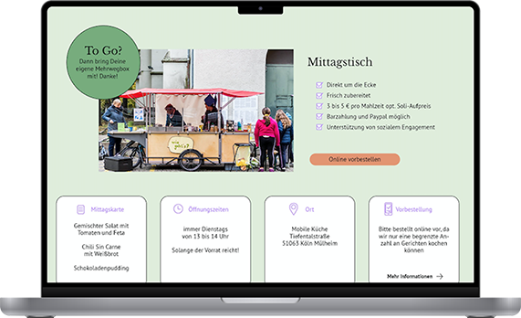 Mockup Laptop Webseite von Wir im Nordquartier