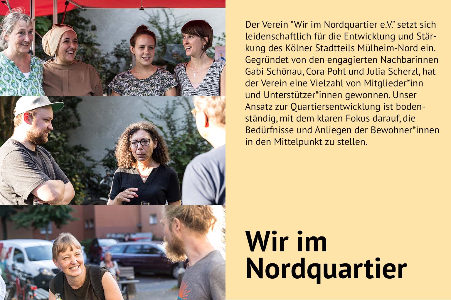 Menschen unterhalten sich auf der Straße